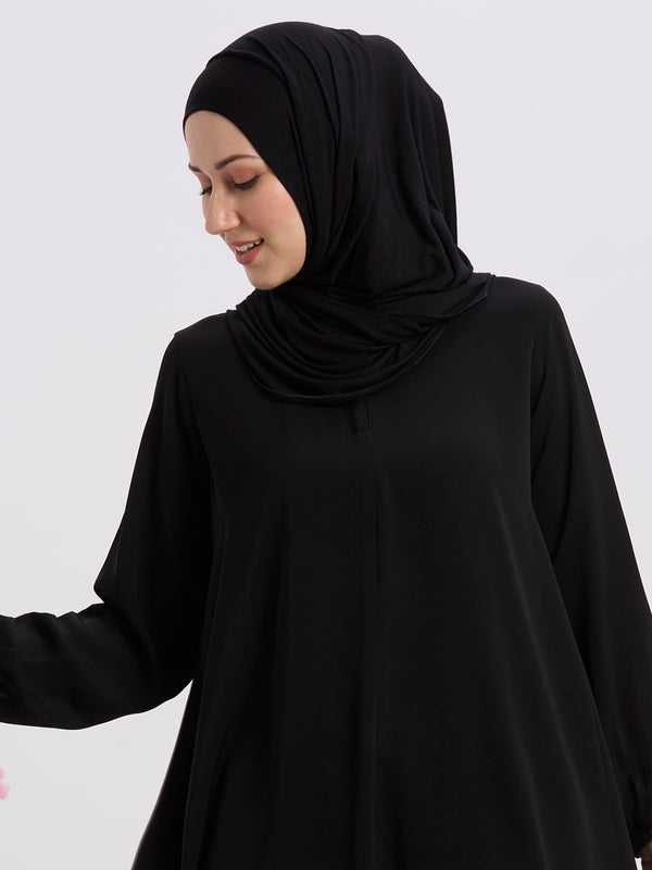 Instant Jersey Hijab - Black