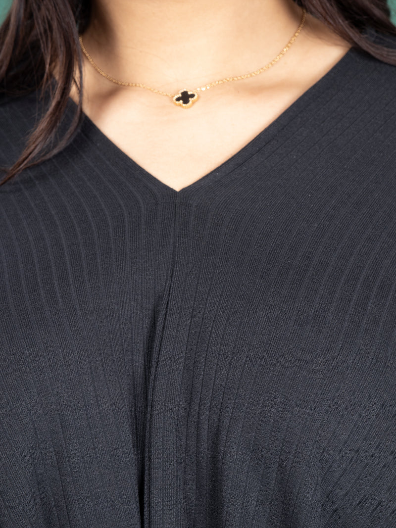 MIRA CORD SET - RIBBED BLACK