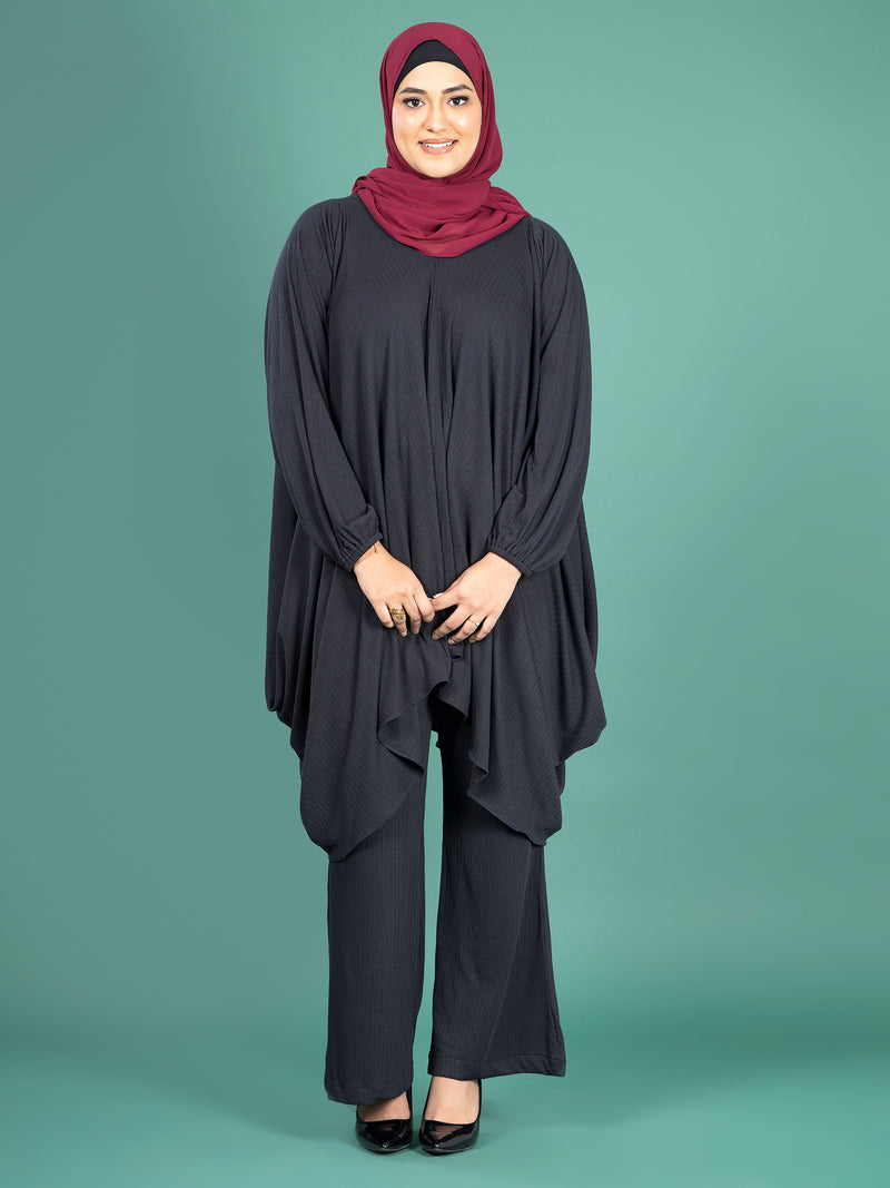 MIRA CORD SET - RIBBED BLACK