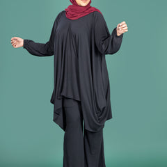 MIRA CORD SET - RIBBED BLACK