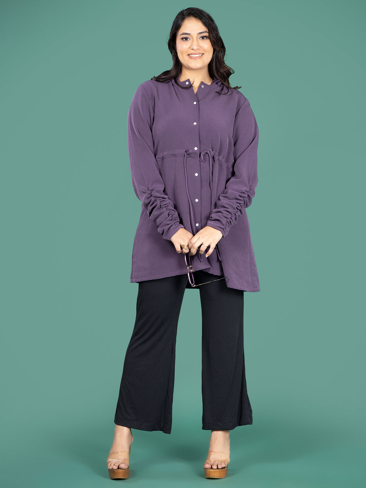 PLUM HOODIE SHIRT