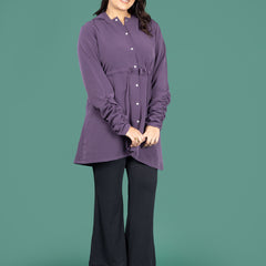 PLUM HOODIE SHIRT