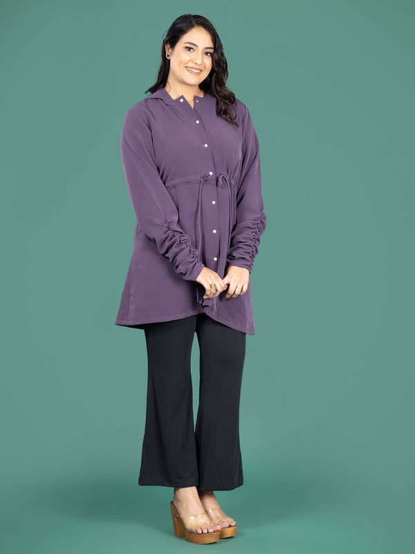 PLUM HOODIE SHIRT
