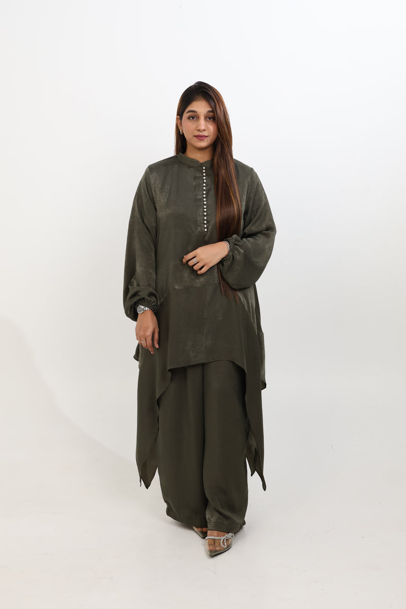 ZAINA CORD SET - OLIVE GREEN