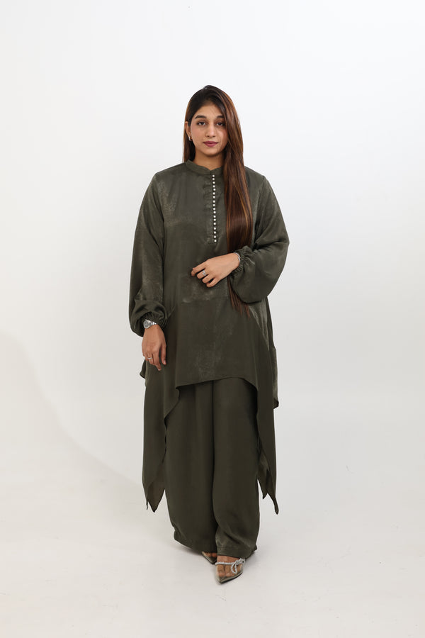 ZAINA CORD SET - OLIVE GREEN