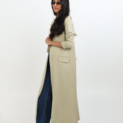 FAY LONG BLAZER - MUDDY GREEN