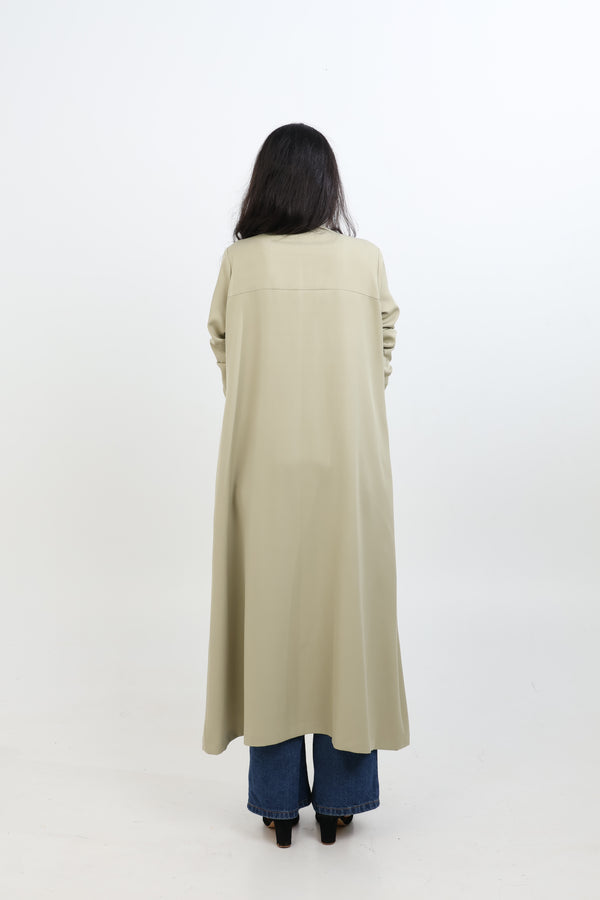FAY LONG BLAZER - MUDDY GREEN