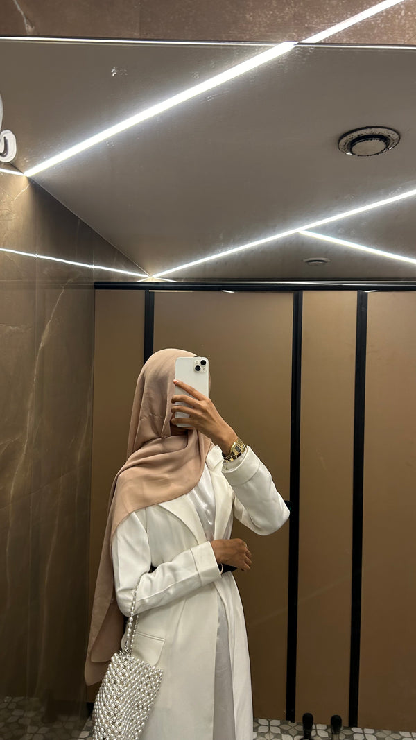 FAY LONG BLAZER - WHITE