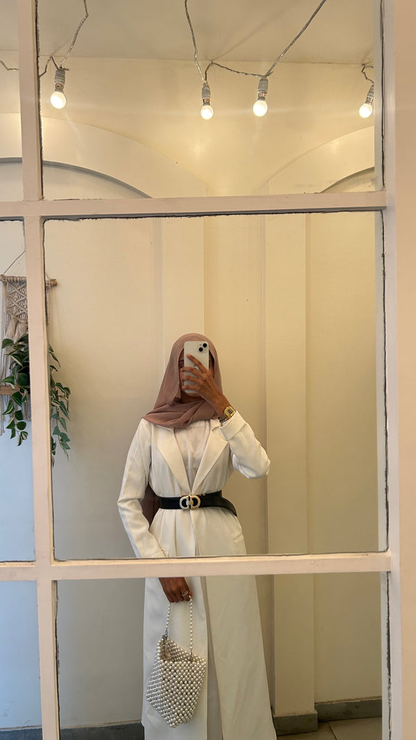 FAY LONG BLAZER - WHITE
