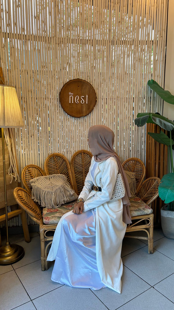 FAY LONG BLAZER - WHITE