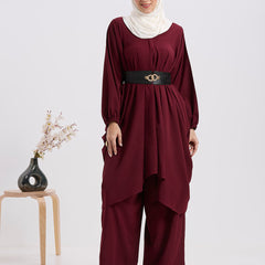 Mira Co-ord Set - Maroon