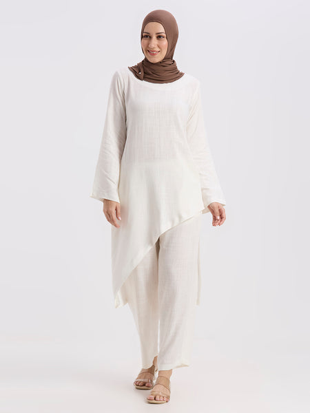 BLOOM LINEN CORD SET - OFF WHITE