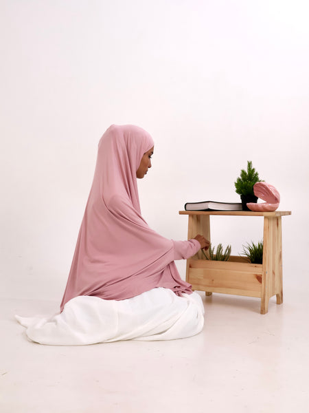 NAMAZ CHADAR SHORT WITH SLEEVES - PINK