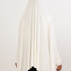 NAMAZ CHADAR SHORT WITH SLEEVES - WHITE