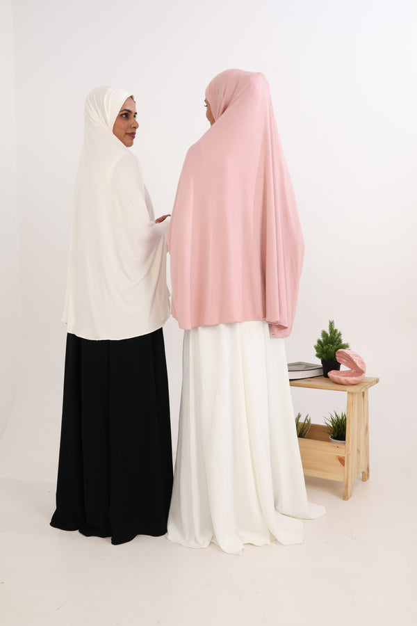 NAMAZ CHADAR SHORT WITH SLEEVES - WHITE