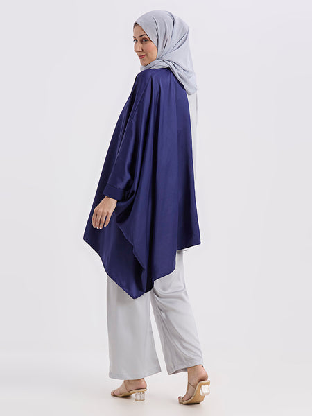 ELORA CORD SET - GREY & NAVY BLUE