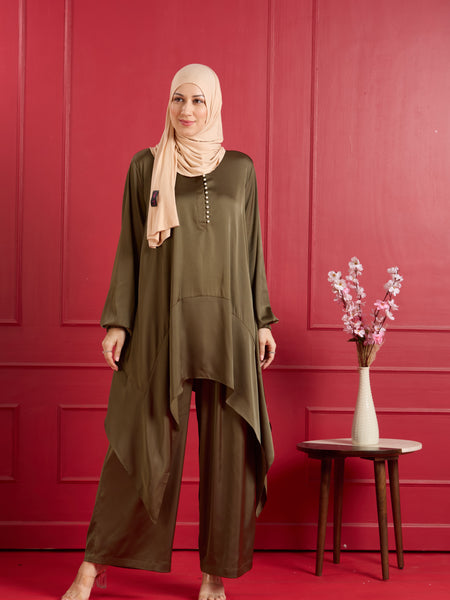 OLIVE DRAPE LUXE CORD SET