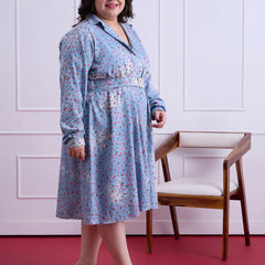 Flora Denim Cotton Dress