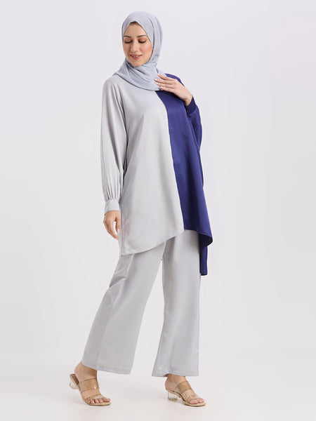 ELORA CORD SET - GREY & NAVY BLUE