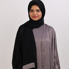 ELAF DUAL TONE ABAYA - BLACK AND SILVER