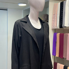 FAY LINEN BLAZER - BLACK