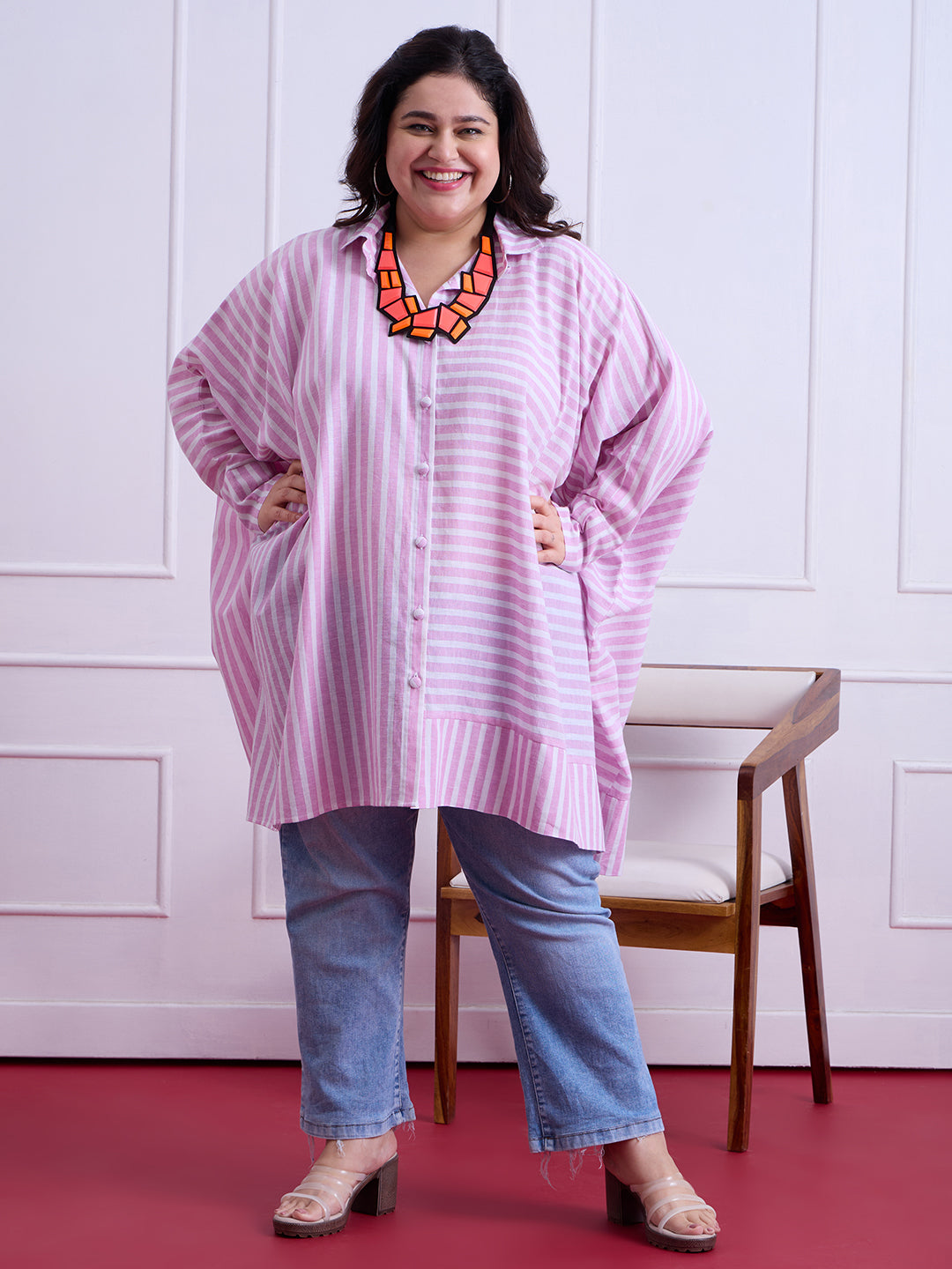 LAURA STRIPE LINEN SHIRT