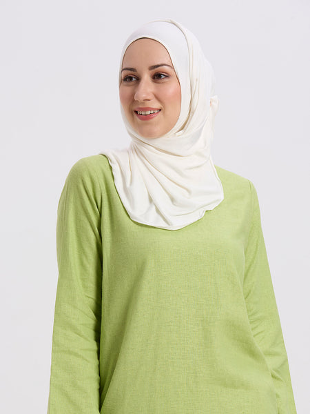 Instant Jersey Hijab - white