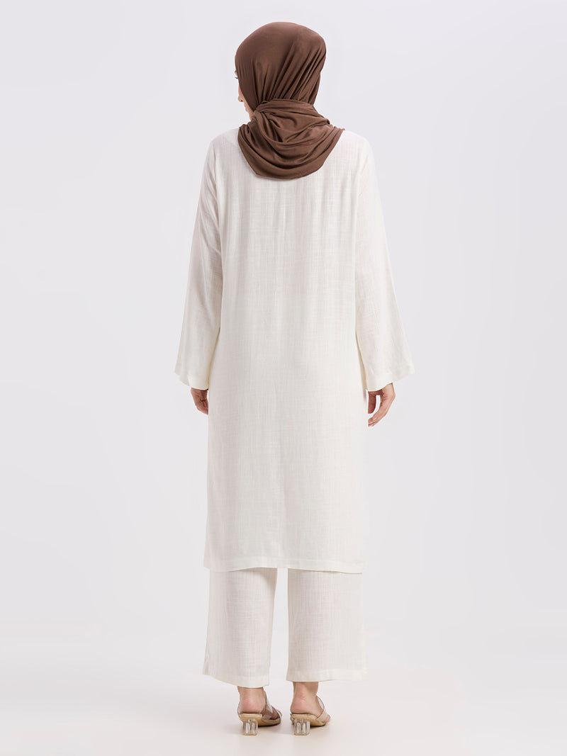BLOOM LINEN CORD SET - OFF WHITE