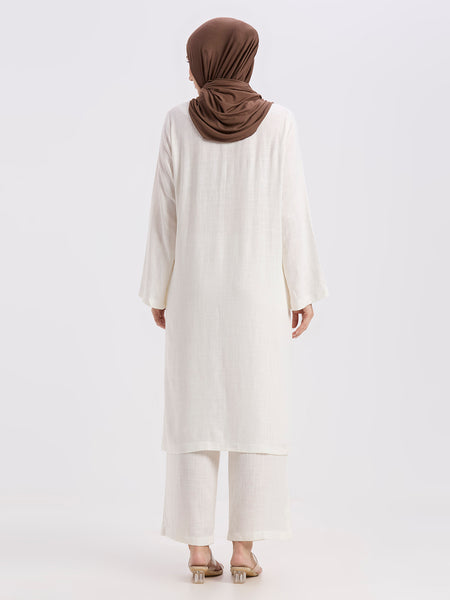 BLOOM LINEN CORD SET - OFF WHITE