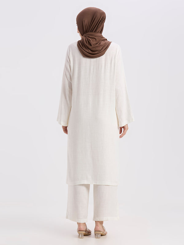 BLOOM LINEN CORD SET - OFF WHITE