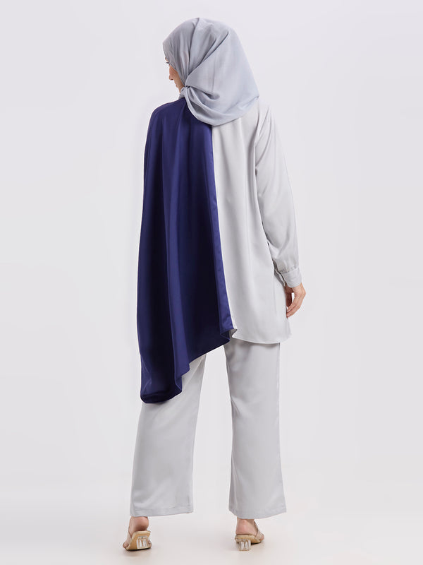 ELORA CORD SET - GREY & NAVY BLUE