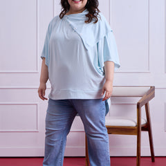 AQUA DRAPE BUTTON TOP