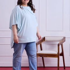 AQUA DRAPE BUTTON TOP
