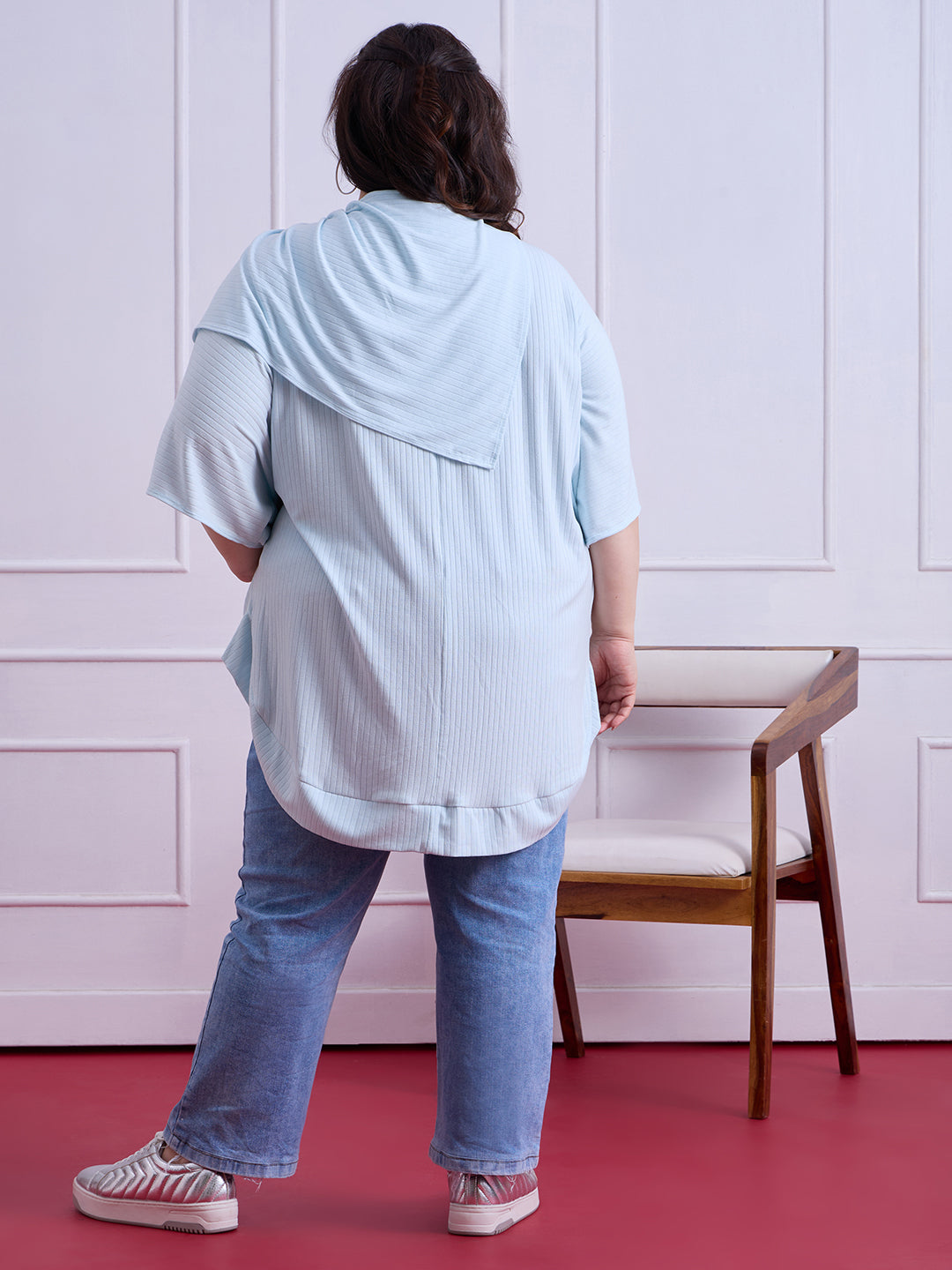 AQUA DRAPE BUTTON TOP