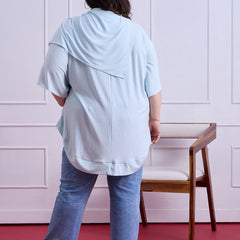 AQUA DRAPE BUTTON TOP