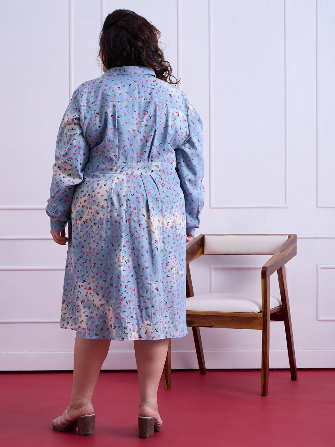 Flora Denim Cotton Dress
