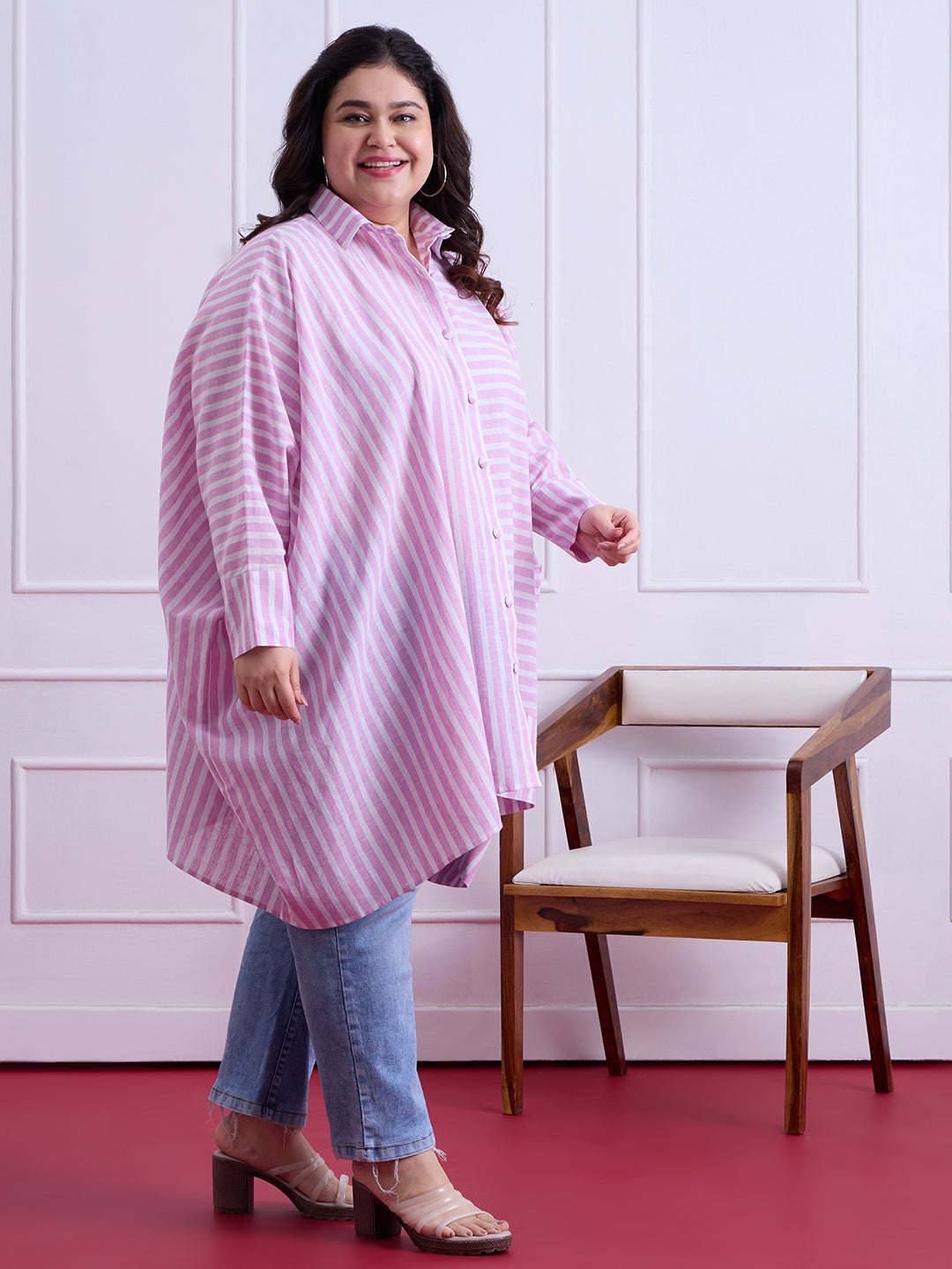 LAURA STRIPE LINEN SHIRT