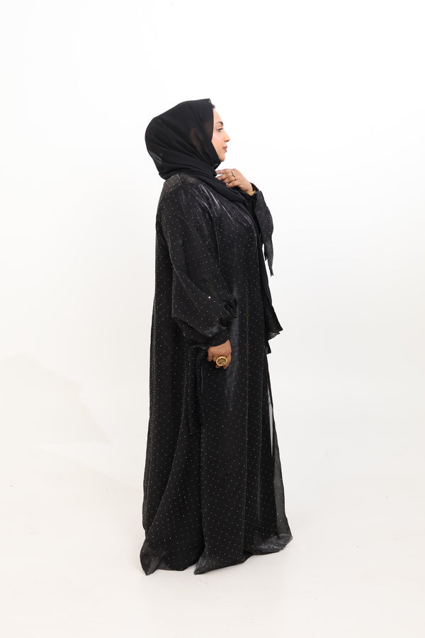 LEILA ORGANZA ABAYA 2PC WITH HIJAB