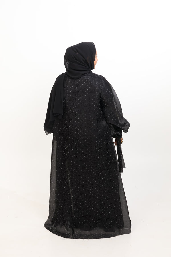 LEILA ORGANZA ABAYA 2PC WITH HIJAB