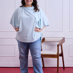 AQUA DRAPE BUTTON TOP