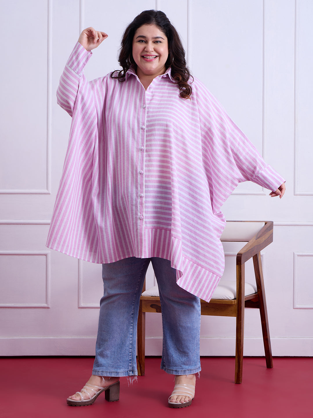 LAURA STRIPE LINEN SHIRT