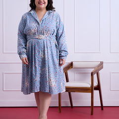 Flora Denim Cotton Dress