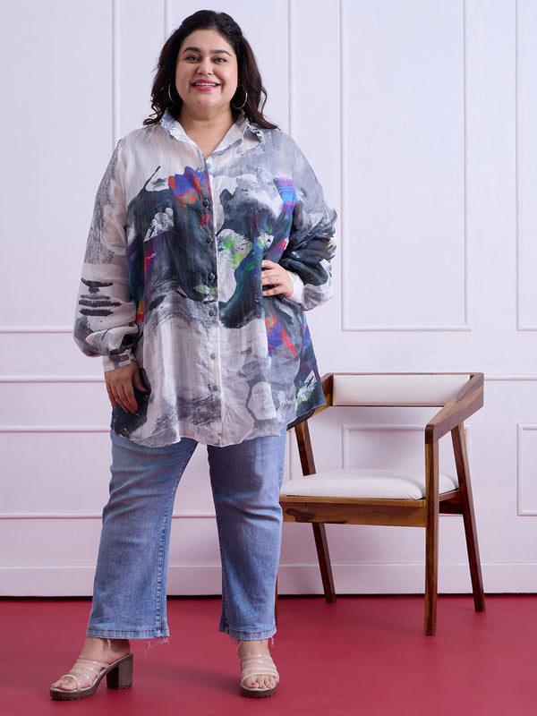 BRUSHWAVE LINEN SHIRT