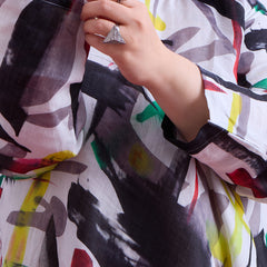 Ziva Abstract Linen Dress