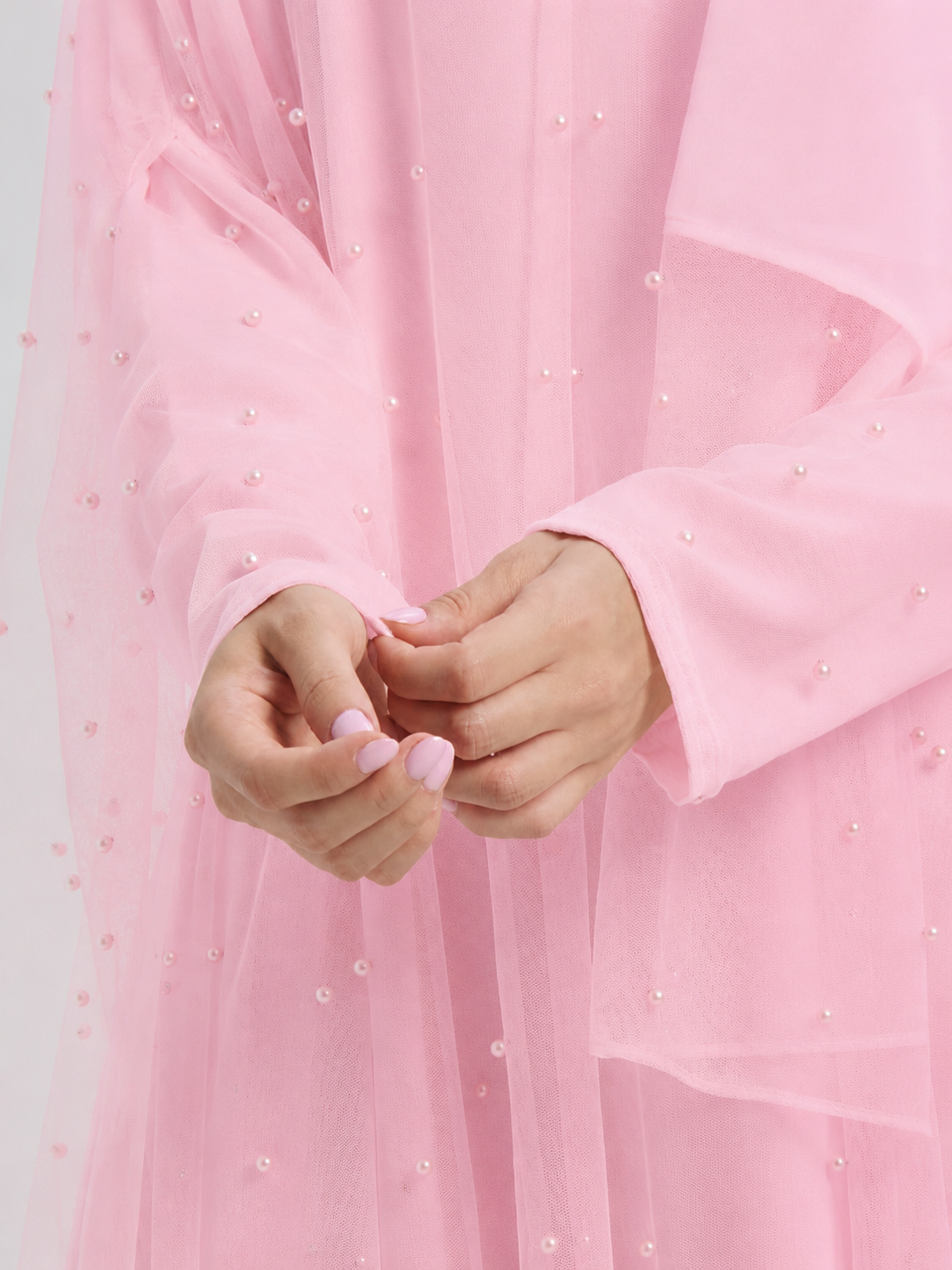 Sophia Pearl Abaya - Pink