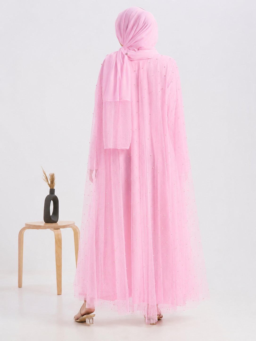 Sophia Pearl Abaya - Pink