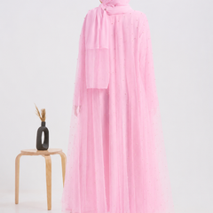 Sophia Pearl Abaya - Pink