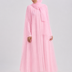Sophia Pearl Abaya - Pink