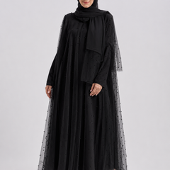 Sophia Pearl Abaya - Black