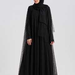 Sophia Pearl Abaya - Black